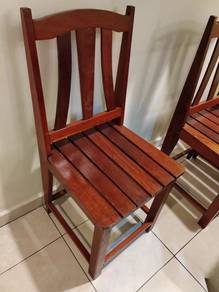 Solid Merbau Wood Dining Chairs – 8 Chairs
