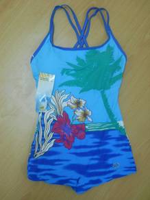 S141-2 Light Blue One Piece Swimsuit Swimwear L