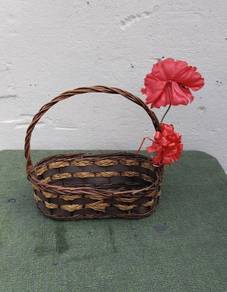 B797 Bakul Anyaman 39 cm Oval Gift Hamper Basket