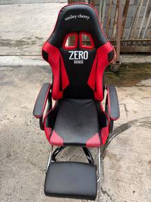 Gaming Chair Leg Rest Office Kerusi Highback Leath