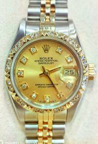 Pre Own Ladies Rolex DateJust 69173 Diamond Dial A