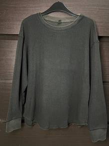 Uniqlo Waffle Knit Long Sleeve Top