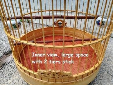 Bamboo Bird Cage, Sangkar Burung 17inch Standard