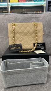 Authentic Chanel PTT Caviar Beige Bag