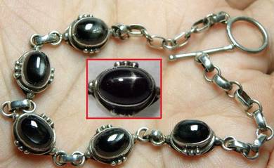4 rays Cat eye silver bracelet - 8.98g