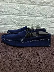 Uk7 ZARA Navy Blue Suede Loafers