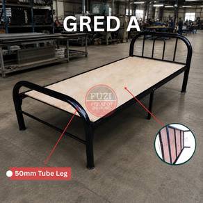 Katil Single Gred A Heavy Duty 6 Kaki Kukuh