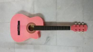 UK Acoustic Guitar 38 Inch(Pink) Allen key Pic