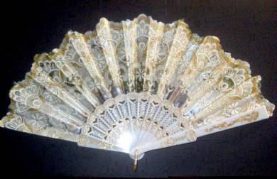Elegant Embroidered Lace Fans