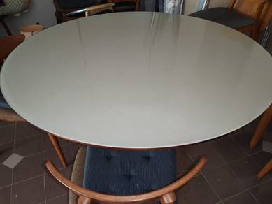 Glass Dining Table 6 chairs Meja makan 6 kerusi