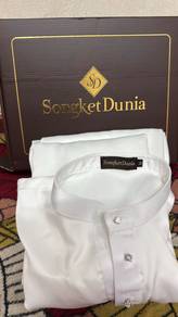 Baju melayu off white songket dunia