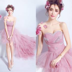 Pink white wedding bridal prom dress gown RBP1738