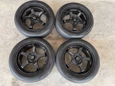 Rim advan gt thailand 15 inch tayar toyo 95%