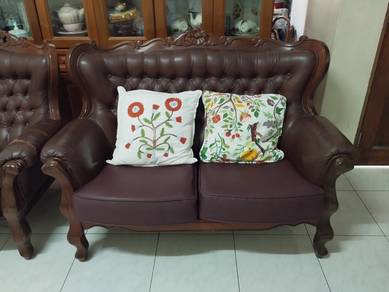 sofa 2 seater and 1 seater sofa (leather plus pvc)