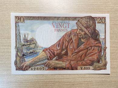 France German WWII 20 Francs 1943 Pick-100a