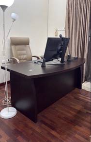 Dark Wood Executive Director Office Desk