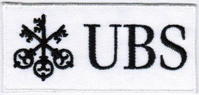 UBS WHITE F1 Car Racing Badge Iron On Patch
