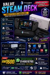 SteamDeck 64GB+512GB | Full Set |Banyak Game! 🎮 🔥