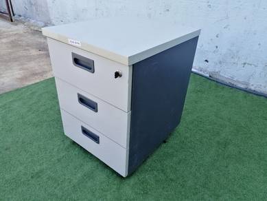 R68-T  Laci Mobile Drawer 3 Tier w/key  Light Grey