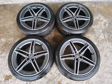 rim second 19 Mercedes amg ori siap tayar GLA CLA
