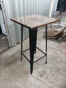 Outdoor High bar table(solid wood top)