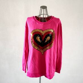 Gucci Sweatshirt Sequin Heart Pink
