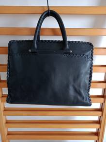 Bottega Veneta leather document laptop bag CK LV