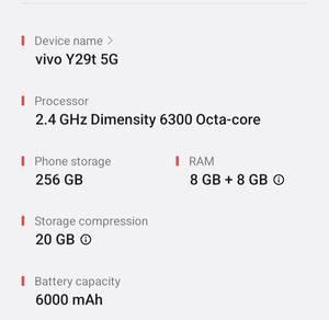 Used Vivo Y29 T 5G for sale 