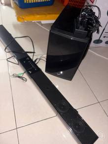 sound bar and woofer