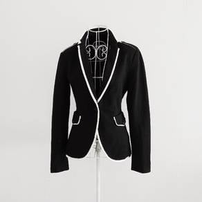 Zara black blazer with white lining