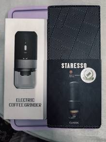 Combo Portable coffee mesin & grinder bateri