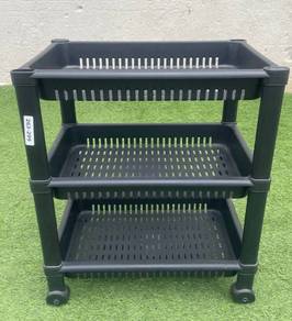 YF10J Rak Plastik 3 Tier Plastic Rack with Roller