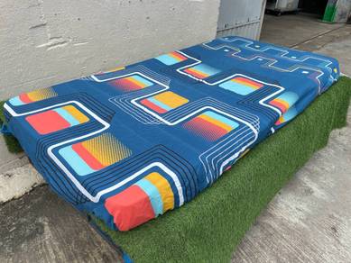 B865 Cadar 90 x 190 cm Single Bed Sheet Cover Blue