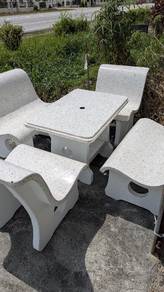 set meja batu terazzo km02