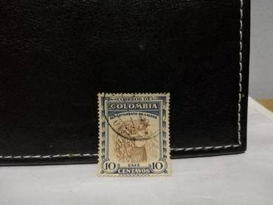 1956 Colombia Stamp Coffee Harvesting