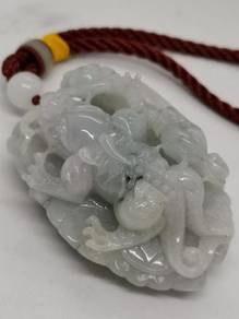 Hollow Hand Carving PI-XIU Jadeite Jade Hand Piece