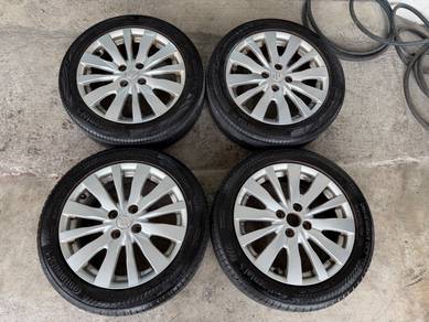 Rim original enkei suzuki swift 16 inch tyr conti