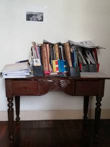 Antique Teak Writing Table,2 Drawers,DRA