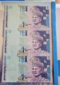 RM1 Uncut Banknotes 3 pieces