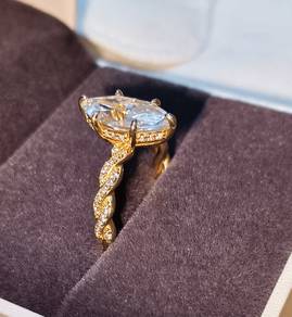 Moissanite Ring 925 Silver with CERT 