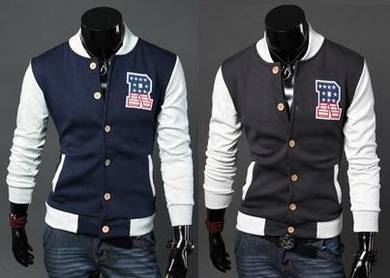 P007 BIRU HOODIE SWEATER BASEBALL VARSiTY JACKET