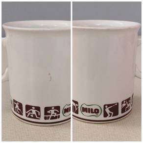 Antique milo mug cup cream brown