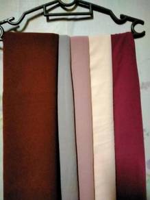 Kain tudung plain