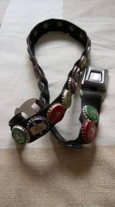 Old fashioned style bottle caps belt
