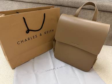 Charles & Keith Beige Backpack