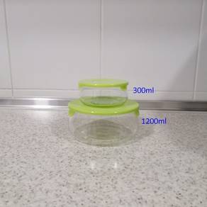 Glass Container (Unique Curve Shape) 2-piece Set