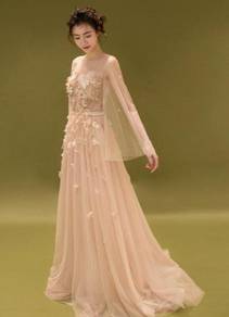Long sleeve wedding bridal dress gown RBMWD0304