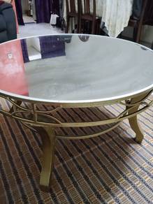 Vintage Gold Glass Table
