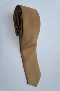 SLIM JT5 Brown Peanut Top Quality Solid Neck Tie