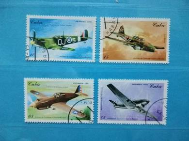 1995 Cuba Stamps WW2 Combat Fighter Planes